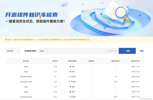 開(kāi)源組件信息免費(fèi)查詢(xún),快速獲取源碼地址 漏洞補(bǔ)丁 推薦版本